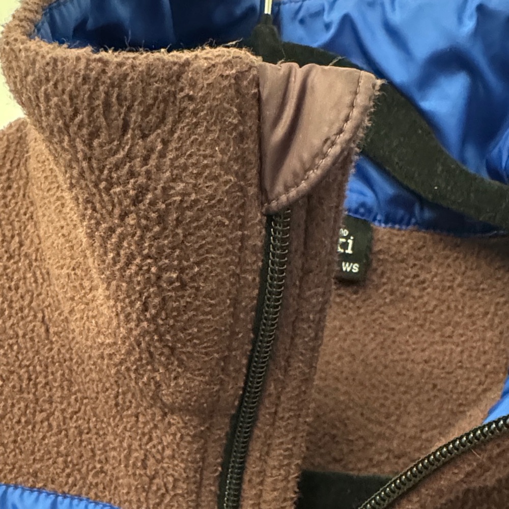 Cotopaxi Multicolor Ski Jacket with Blue, Orange, and Gray Stripes - Picture 5 of 6